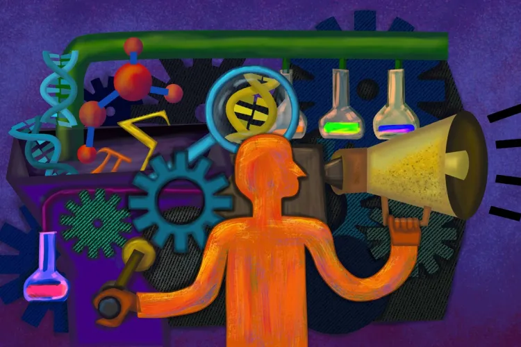 Popularyzacja nauki - ilustracja / autor: Maciej Więcierzewski