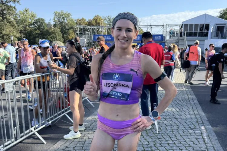 Aleksandra Lisowska podczas maratonu w Berlinie