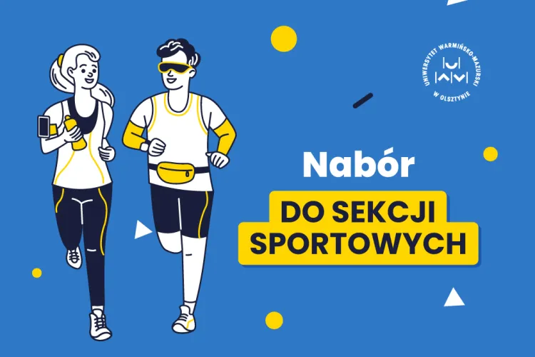 Grafika zawierająca tekst: nabór do sekcji sportowych