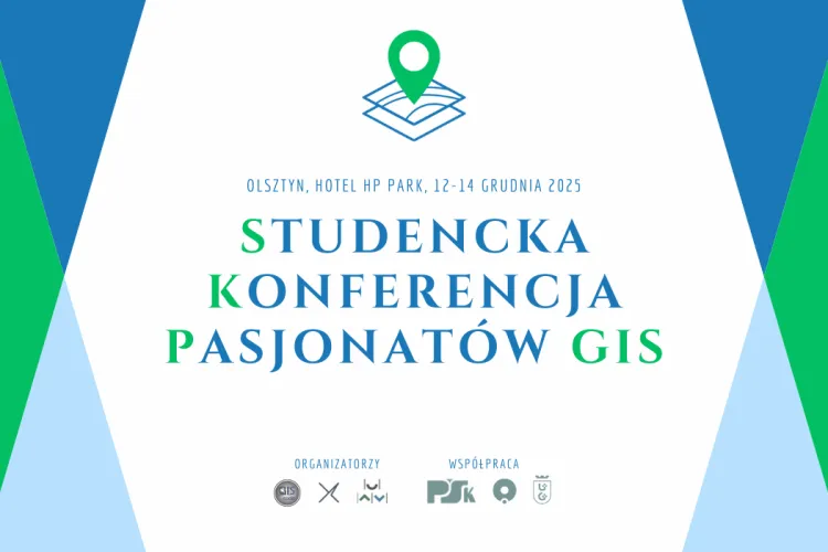 grafika promująca studencką konferencję pasjonatów GIS 