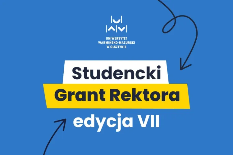 Grafika informująca o VII edycji Studenckiego Grantu Rektora