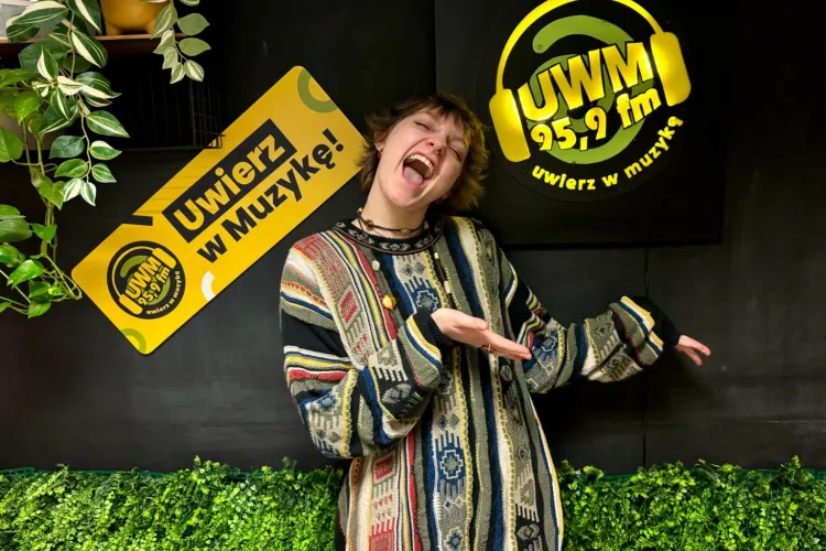 Hanna Bruzi w studiu Radia UWM FM / fot. Radio UWM FM