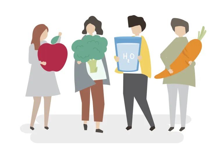 grafika ukazująca wybory żywieniowe dorosłych 