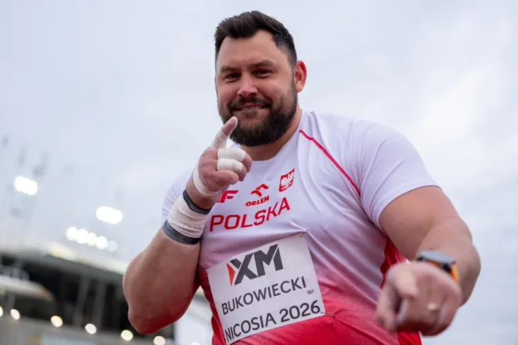 Konrad Bukowiecki podczas zawodów w Nikozji 