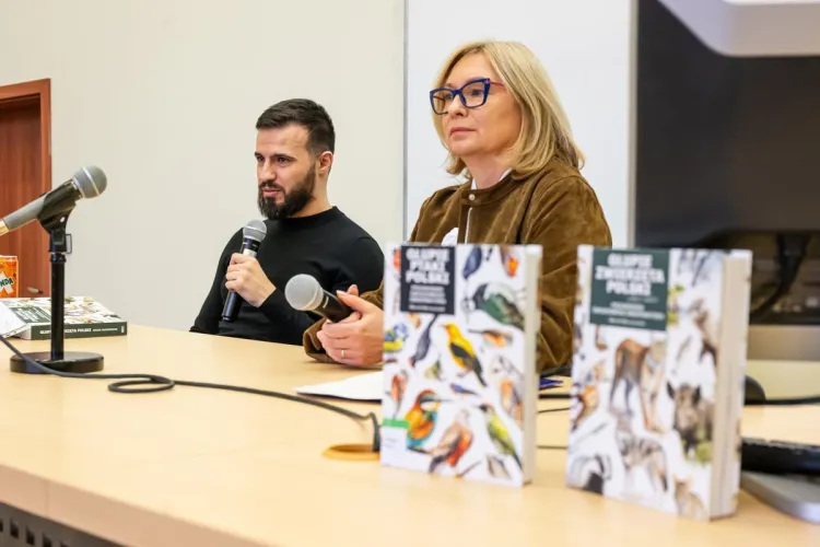 Marek Maruszczak i Joanna Szydłowska podczas spotkania na Wydziale Humanistycznym