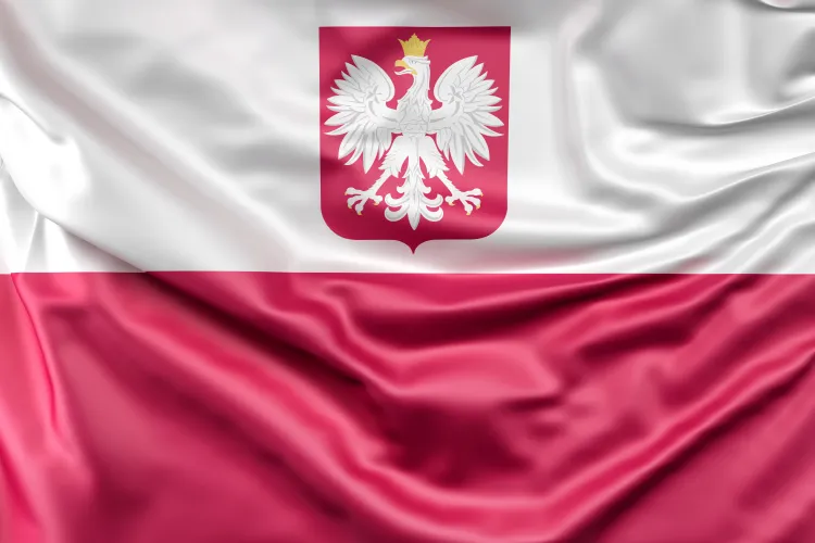 Grafika obrazująca barwy narodowe Polski 