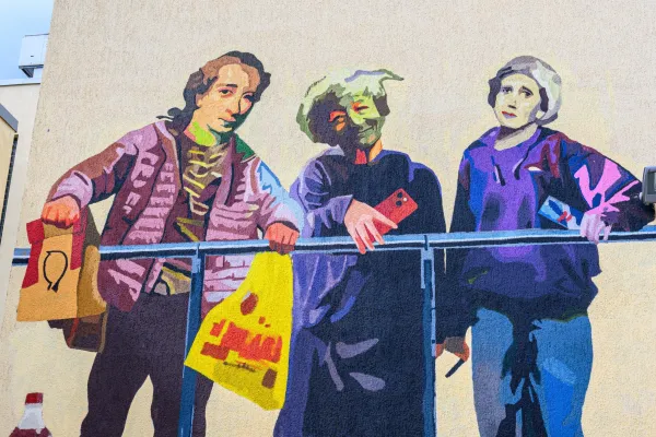 mural na Wydziale Humanistycznym 