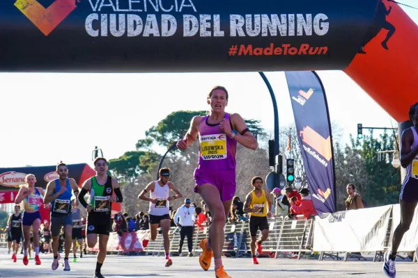 Aleksandra Lisowska podczas biegu w Walencji. Fot. Archiwum prywatne