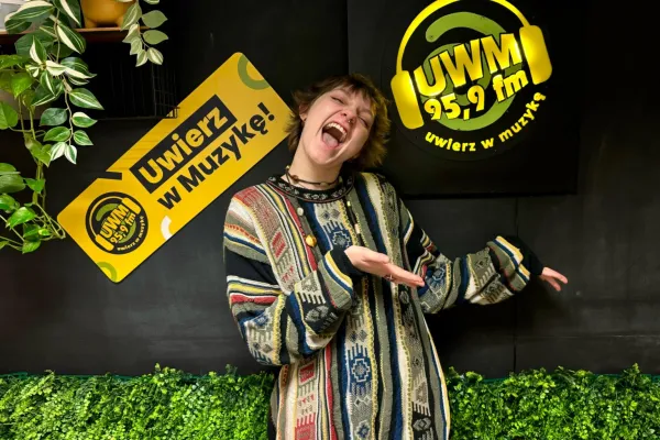 Hanna Bruzi w studiu Radia UWM FM / fot. Radio UWM FM