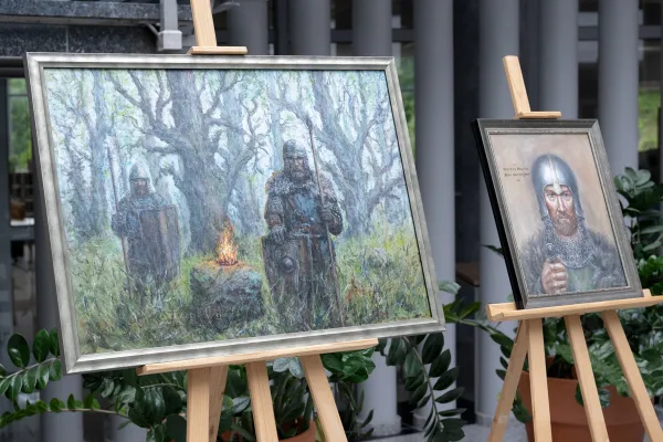 obrazy przedstawiające Prusy i Prusów namalowane przez artystów z Litwy