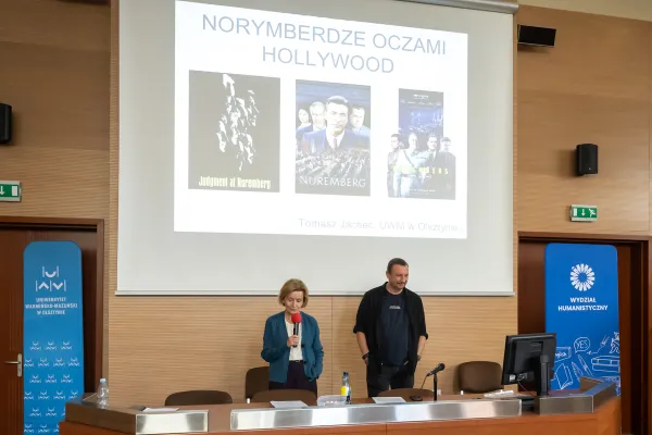 Joanna Chłosta-Zielonka i Tomasz Jacheć w Auli Dietrichów na Wydziale Humanistycznym