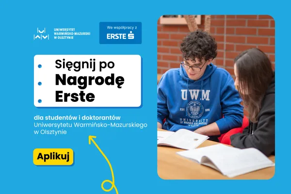 Okładka z napisem sięgnij po nagrodę Erste