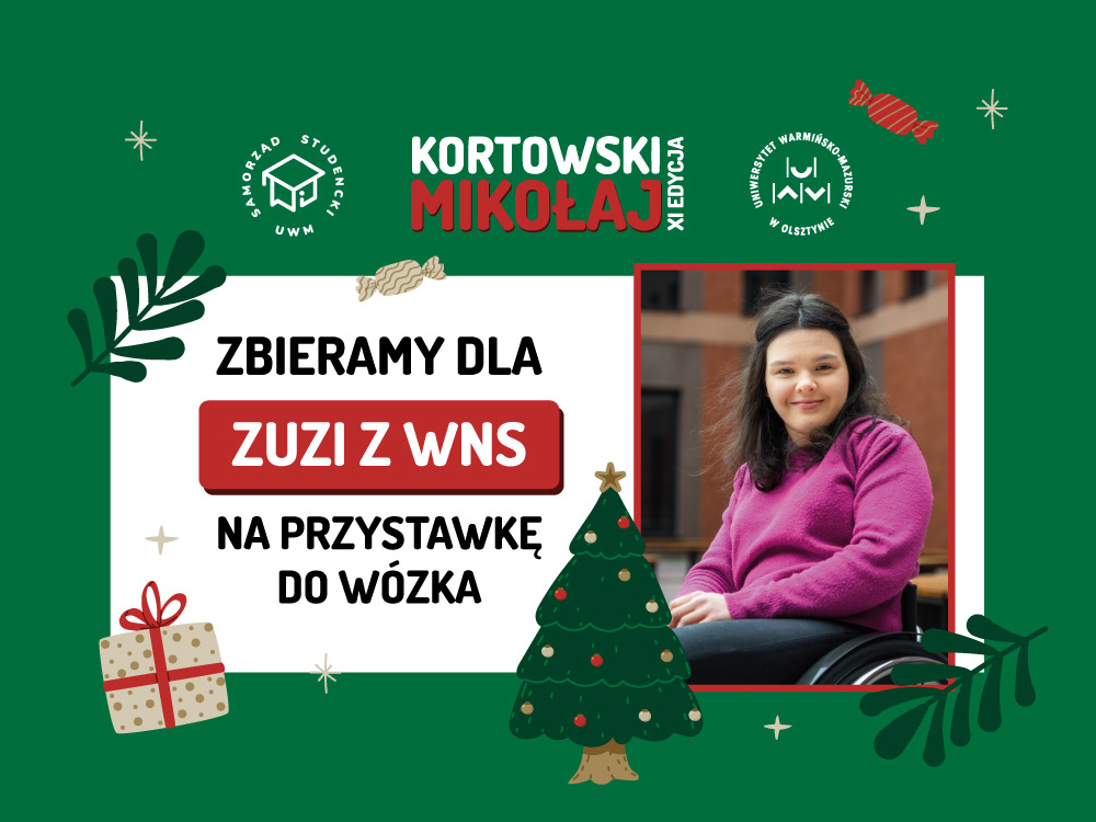 Kortowski Mikołaj - plakat akcji charytatywnej na UWM