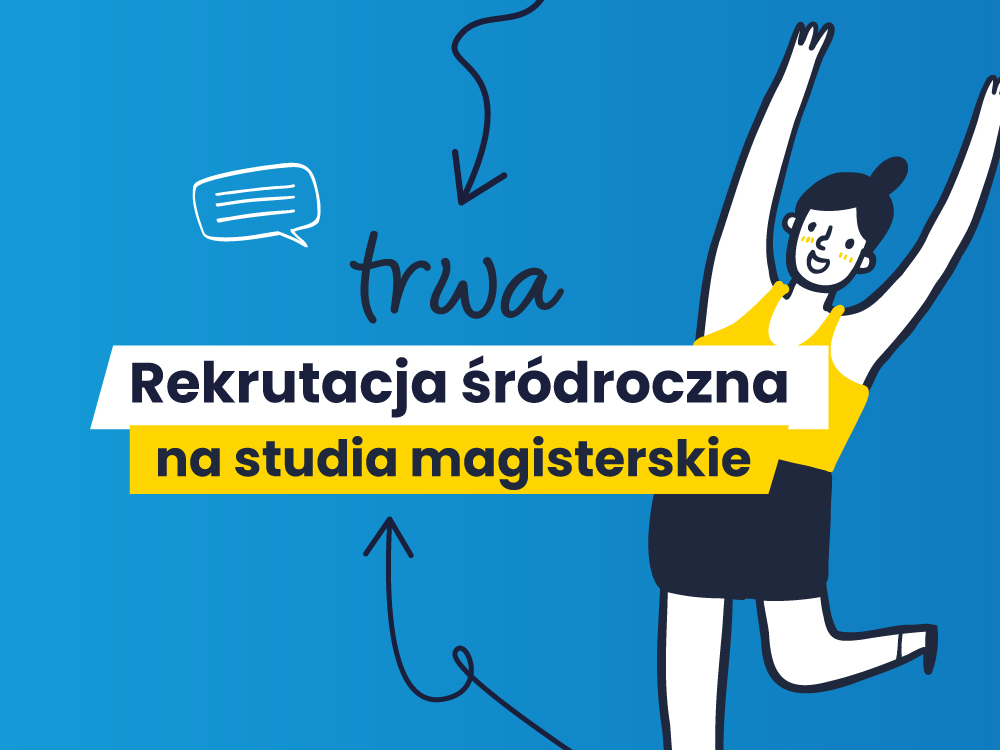 Grafika informująca o tym, że trwa rekrutacja śródroczna na UWM