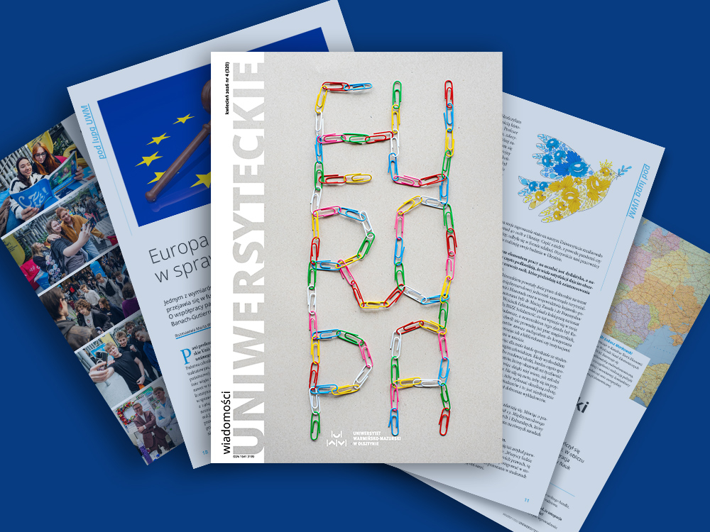 Okładka kwietniowego wydania „Wiadomości Uniwersyteckich” 