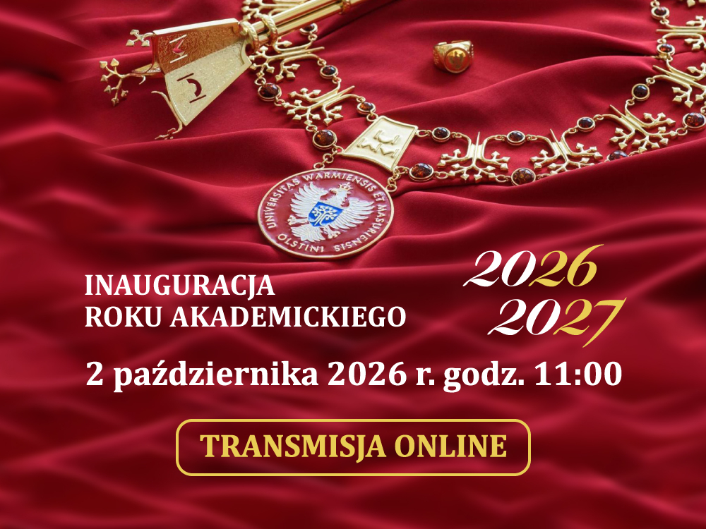 grafika zapowiadająca uroczystą inaugurację roku akademickiego 2026/2027