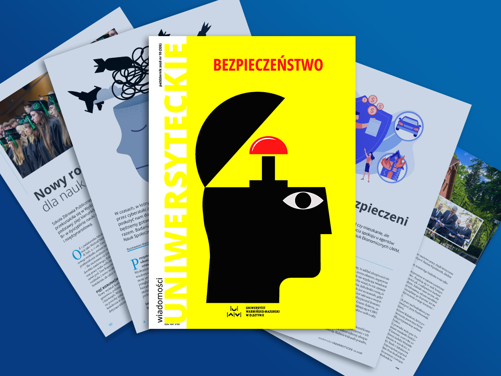 Okładka październikowego wydania „Wiadomości Uniwersyteckich” 