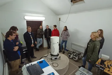 Spotkanie studentów z historią i przyszłością geodezji