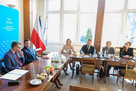 Spotkanie władz UWM z przedstawicielami Santander Bank Polska