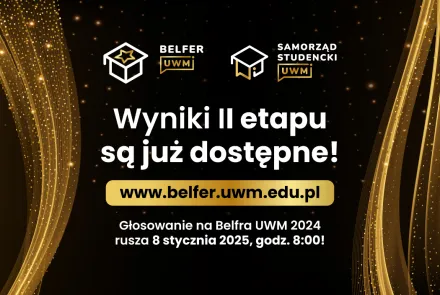 Plebiscyt Belfer UWM 2024: wydziały wyłoniły finalistów