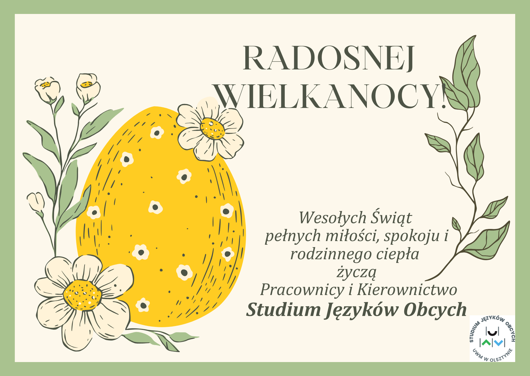 kartka świąteczna z życzeniami wielkanocnymi, kurczaczki