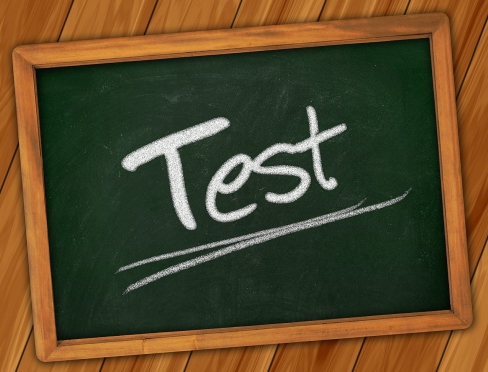tabliczka z napisem test