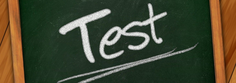 tabliczka z napisem test