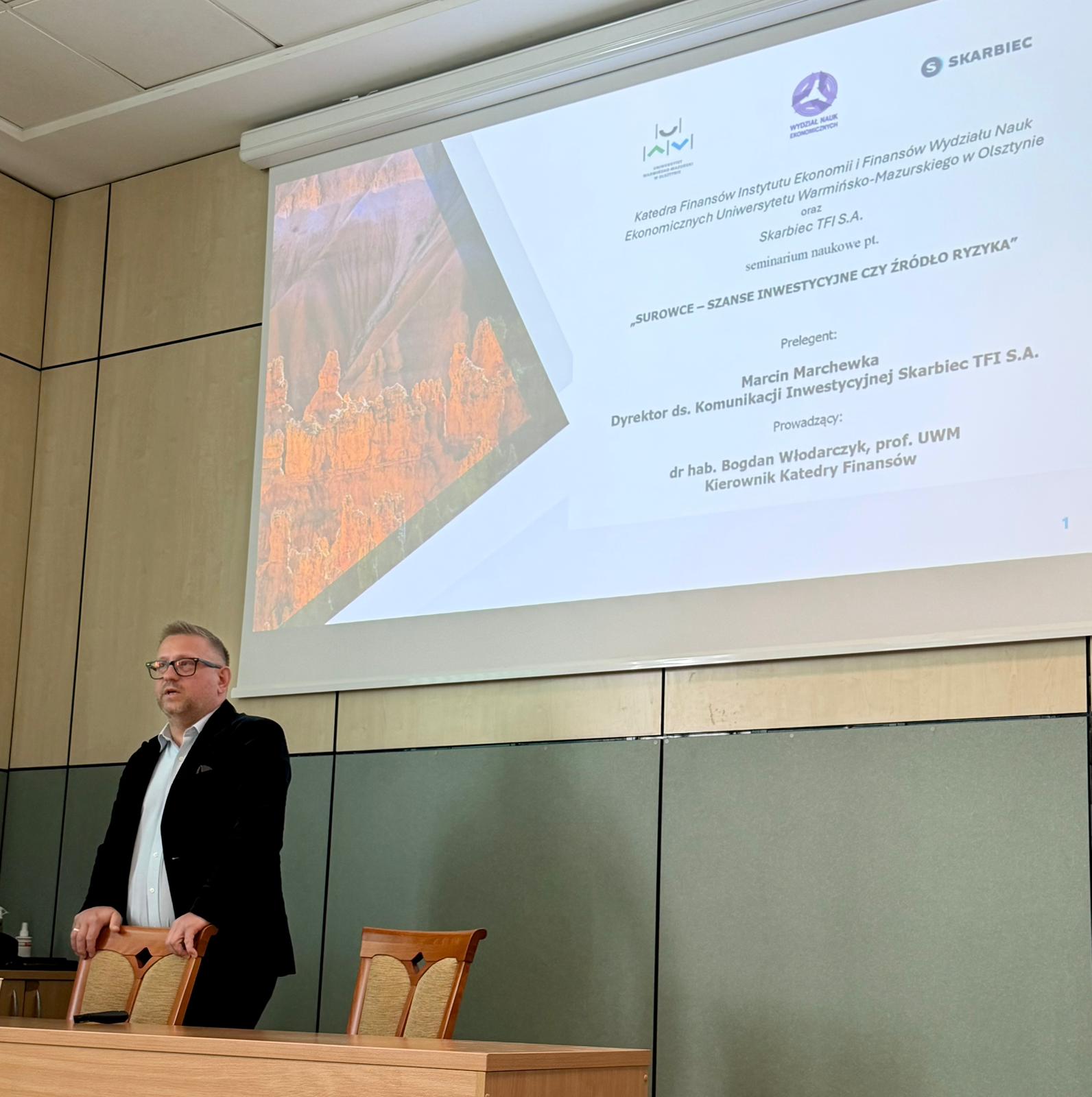 Marcin Marchewka podczas seminarium