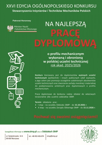 Ogólnopolski Konkurs Stowarzyszenia Inżynierów i Techników Mechaników Polskich